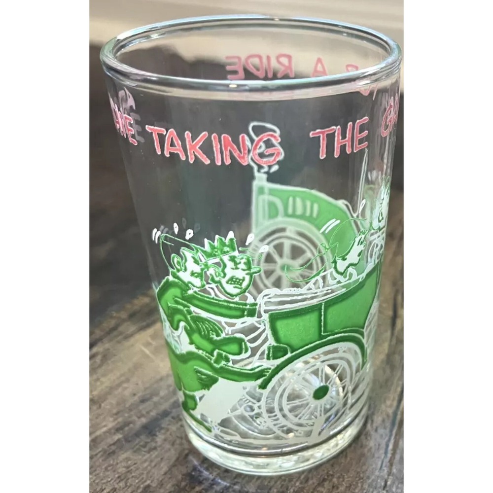 Vintage 70s Archie Taking the Gang for a Ride Betty & Veronica Glass TV Cartoon
